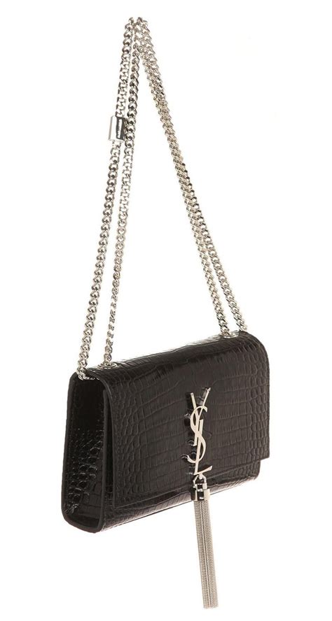 ysl croc embossed tassel bag|KATE SMALL TASSEL IN CROCODILE.